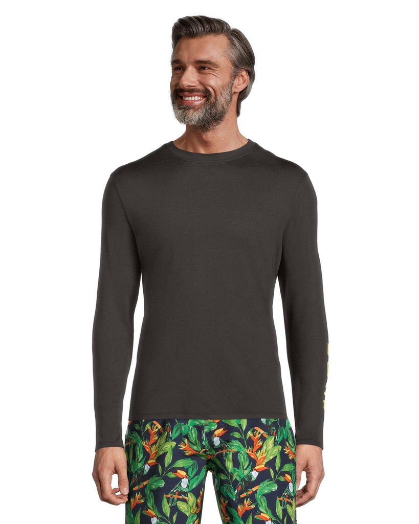 Men's Hooded Long Sleeve Loose Fit Rash Guard Surf Shirt