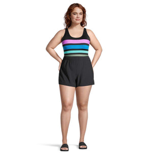 Ripzone Women's Plus Kennedy Pull On Board Short - Black