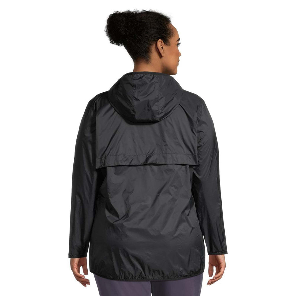 Ripzone Women's Plus Packable Windbreaker Jacket - Black