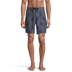 Ripzone Men's 18 Inch Terrance Swim Short - Black Palm Print