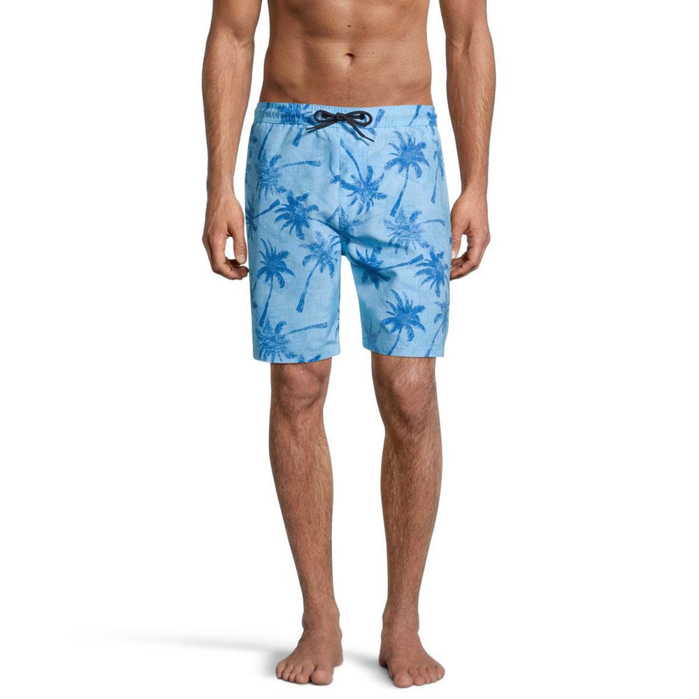 Ripzone Men's 18 Inch Terrance Swim Short - Blue Palm Print