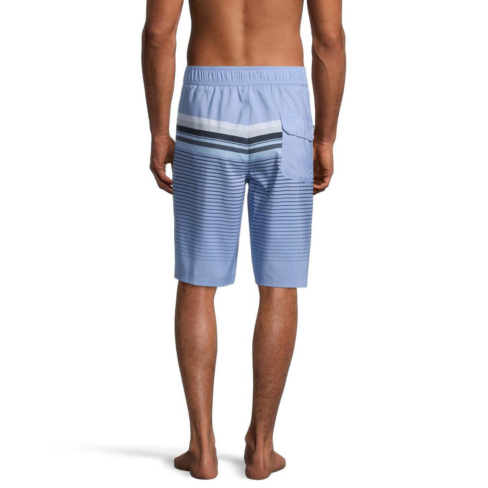 Ripzone Men's 20 Inch Combers Volley Striped Swim Short - Blue