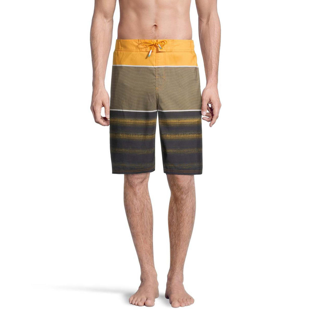 Ripzone Men's 20 Inch Combers Volley Striped Swim Short - Radiant Yellow