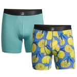 Ripzone Men’s Icon Underwear  Boxer Brief 2 Pack - Palace Blue/Lemon