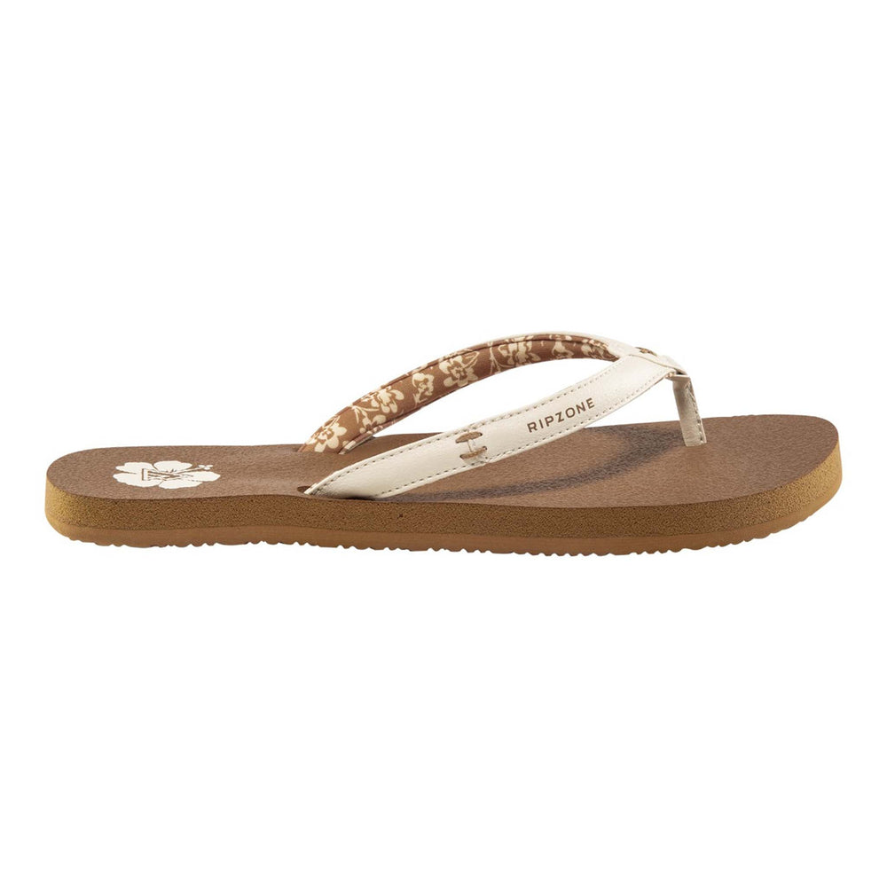 Ripzone Women's Bayside Flip Flop Sandal - Light Brown/White