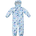 Ripzone Toddler Boy's Peaches Rainsuit - Cool Blue Dino