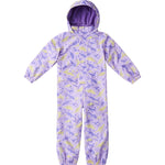 Ripzone Toddler Girl's Peaches Rainsuit - Purple Rose Dino