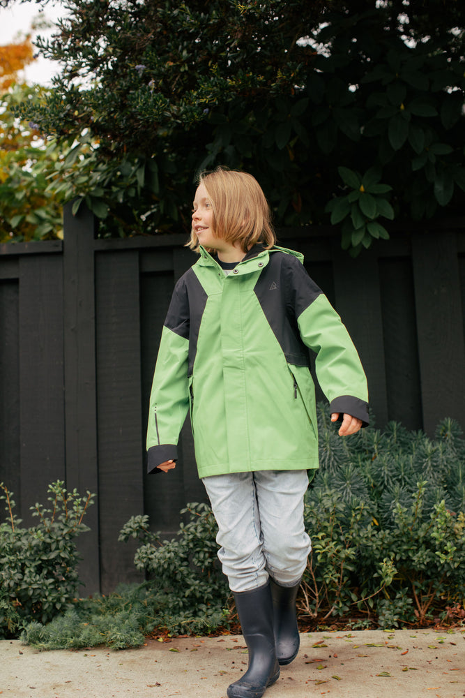 Ripzone Boys' Waterproof Rain Jacket - Green