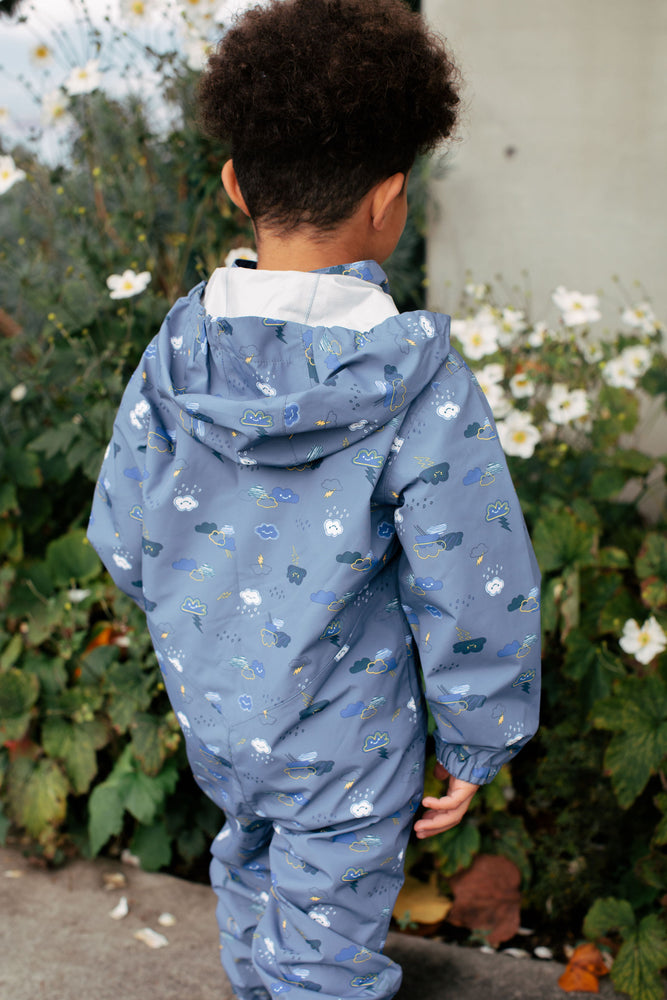 Ripzone Toddler Peaches Rainsuit - Cloud Print