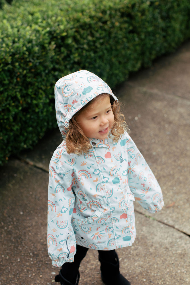 Ripzone Toddler Fairbank Rain Jacket - Rainbow Print