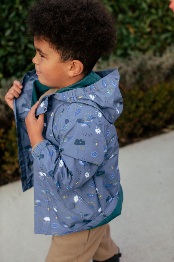 Ripzone Toddler Huron Rain Jacket Cloud Print